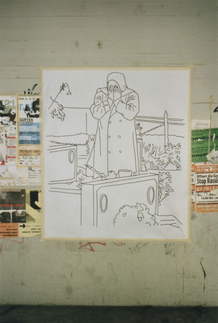 174x124 cm, Filzstift auf Papier und Klebeband, Juli 1999