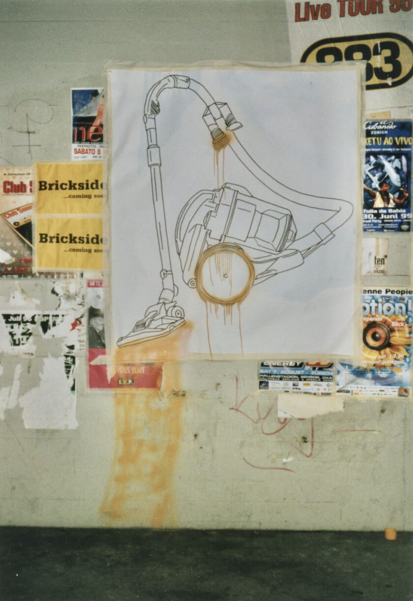 174x124 cm, Filzstift auf Papier und Klebeband, Juli 1999